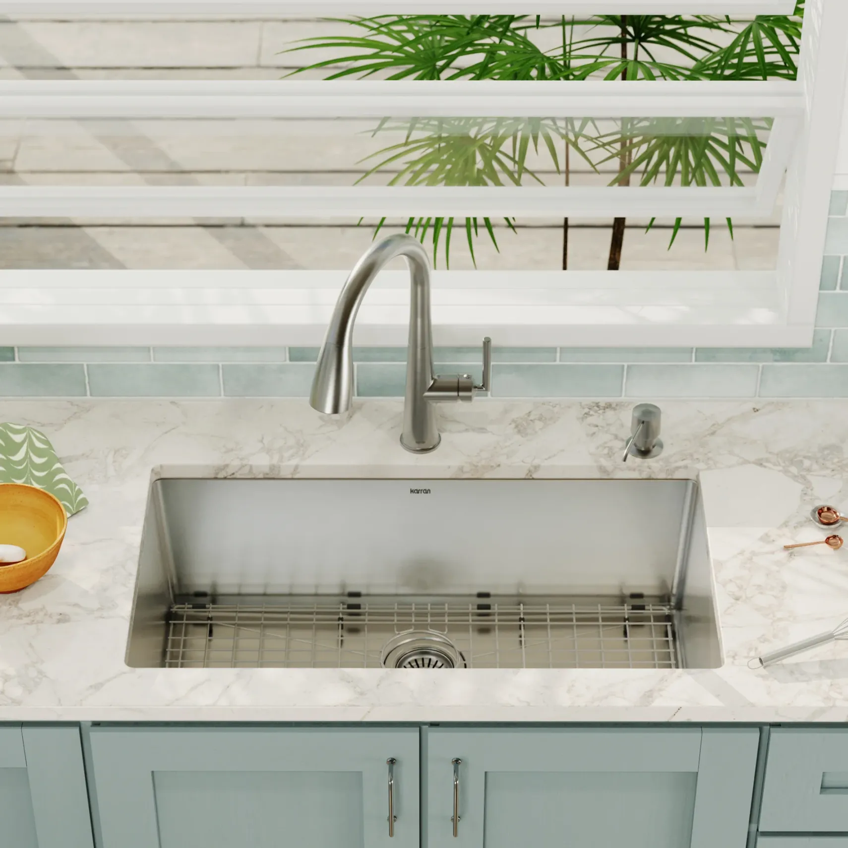 Karran Elite 32" Undermount Stainless Steel Kitchen Sink, 16 Gauge, EL-79-PK1