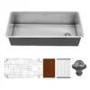 Karran Elite Workstation 39" Undermount Stainless Steel Workstation Kitchen Sink with Accessories, 16 Gauge, WS-39-PK1