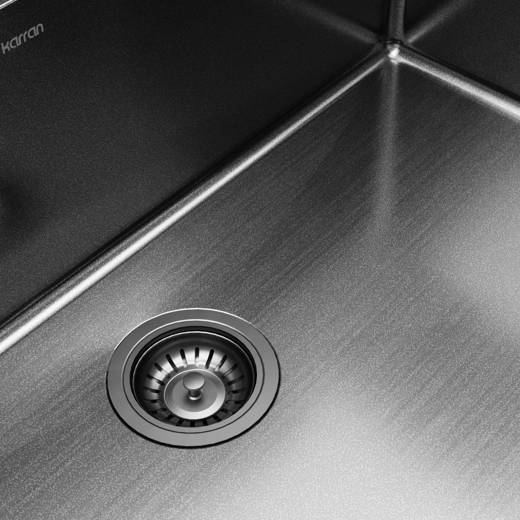 Karran Elite Workstation 32" Undermount Stainless Steel Kitchen Sink, Gunmetal Black, WS-37-D1-PK1