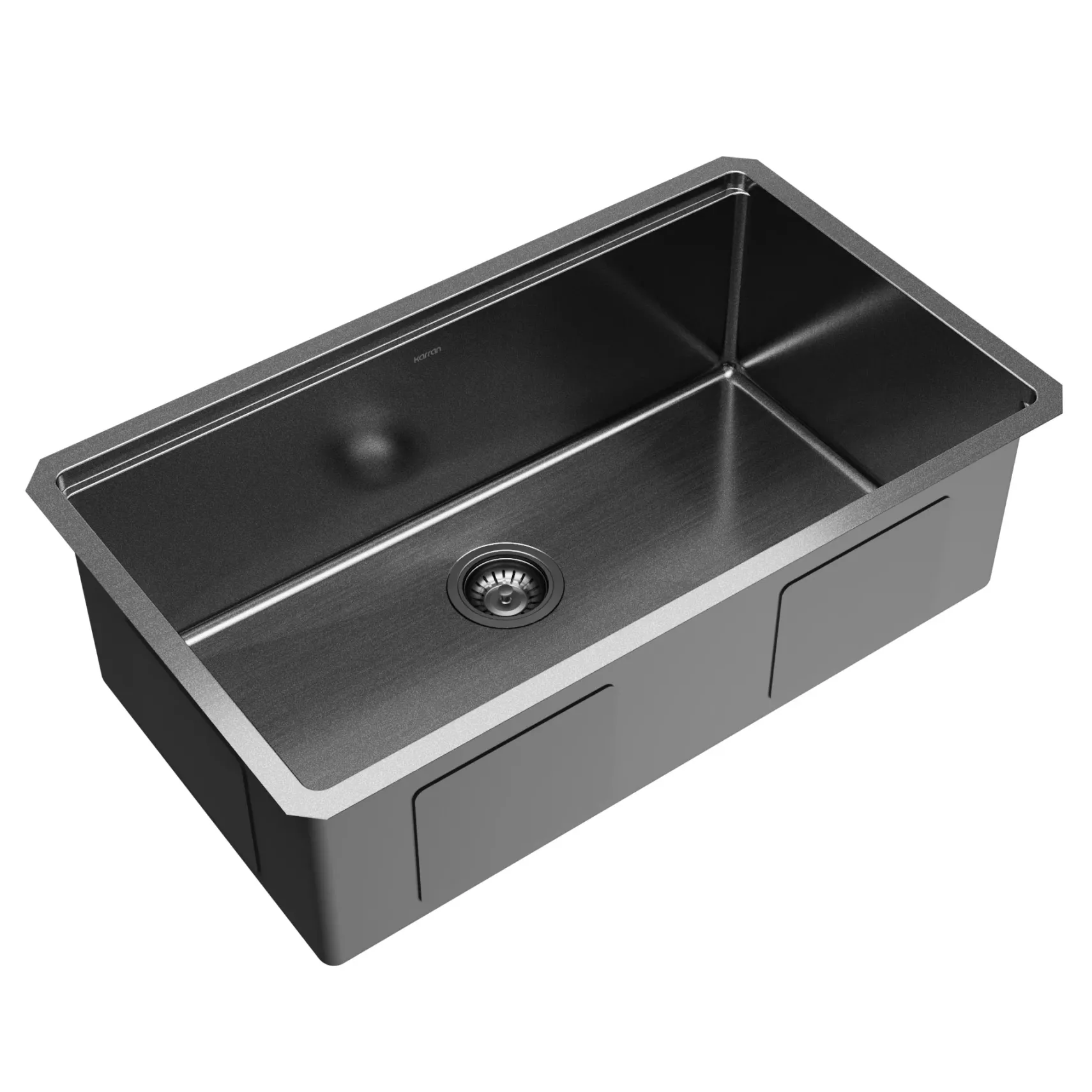 Karran Elite Workstation 32" Undermount Stainless Steel Kitchen Sink, Gunmetal Black, WS-37-D1-PK1