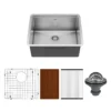 Karran Elite Workstation 23" Undermount Stainless Steel Workstation Kitchen Sink with Accessories, 16 Gauge, WS-32-PK1