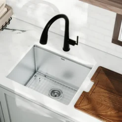 Karran Elite Workstation 23" Undermount Stainless Steel Workstation Kitchen Sink with Accessories, 16 Gauge, WS-33-PK1