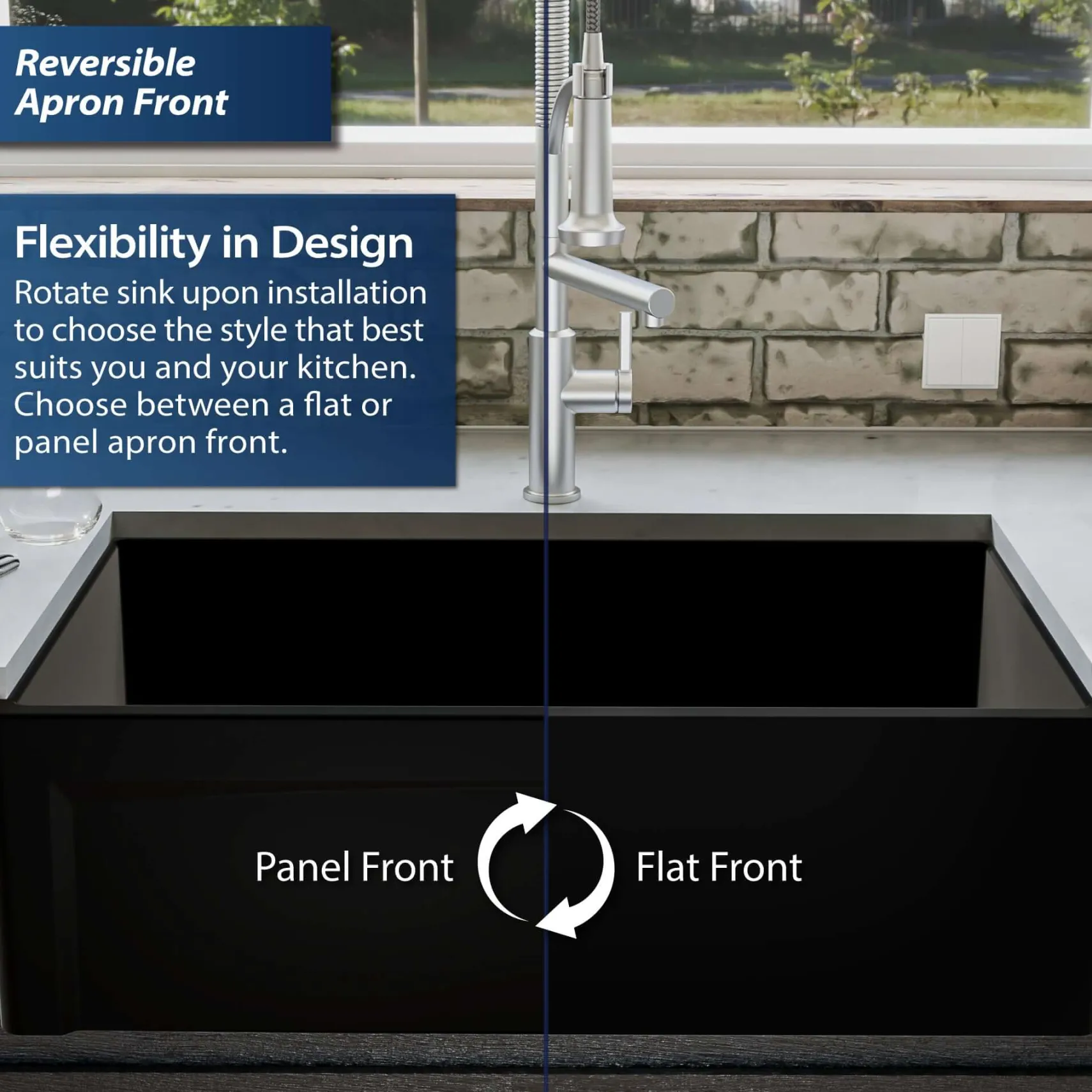 Karran Fireclay 33" Fireclay Farmhouse Sink with Accessories, Matte Black, FCP33SBMB
