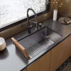 Karran Fusion 30" Undermount Stainless Steel Workstation Kitchen Sink with Accessories, 16 Gauge, UUMSB3032-PK1