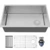 Karran Fusion 30" Undermount Stainless Steel ADA Kitchen Sink with Accessories, 16 Gauge, UUMSB3031-PK1