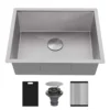 Karran Matrix 24" Undermount Stainless Steel Workstation Kitchen Sink with Accessories, 16 Gauge, HSU2419SBSS