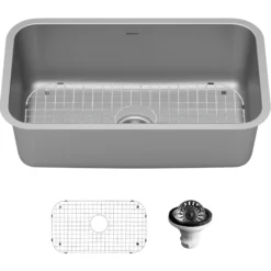 Karran Profile 30" Undermount Stainless Steel Kitchen Sink with Accessories, 16 Gauge, PU55-PK1