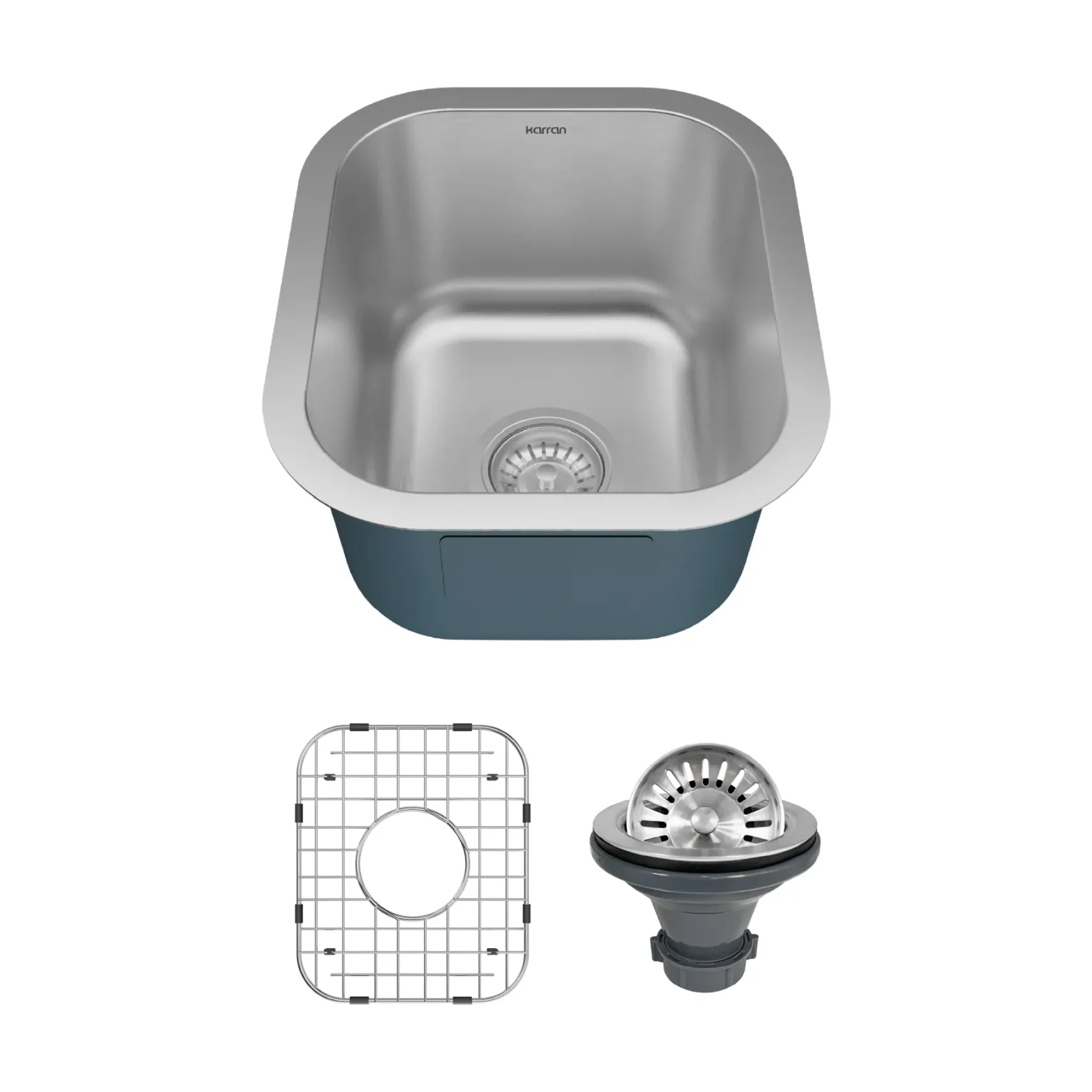 Karran Profile 15" Undermount Stainless Steel Kitchen Sink, PU59-PK1