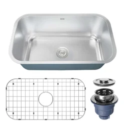 Karran Profile 32" Undermount Stainless Steel Kitchen Sink with Accessories, 18 Gauge, PRU36-PK1