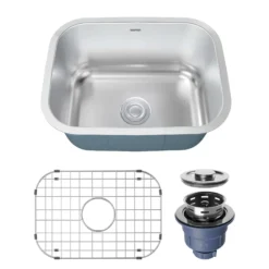 Karran Profile 23" Undermount Stainless Steel Kitchen Sink with Accessories, 18 Gauge, PRU37-PK1