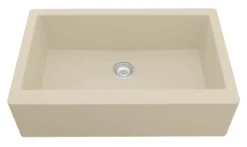 Karran 34" Quartz Composite Farmhouse Sink, Bisque, QA-740-BI-PK1