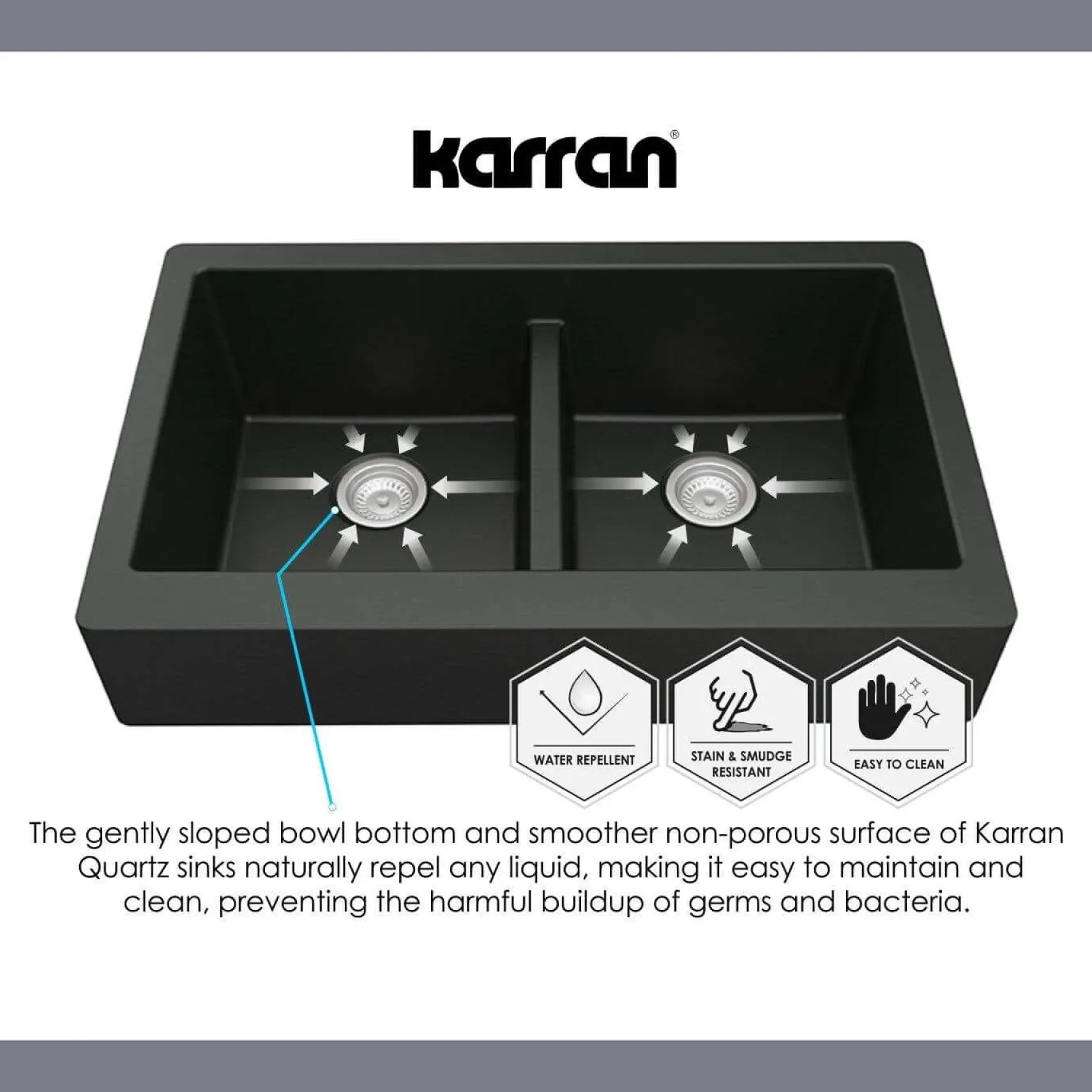 Karran 34" Quartz Composite Farmhouse Sink, Brown, QA-740-BR