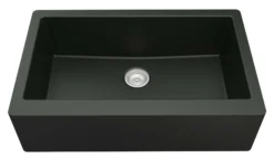 Karran 34" Quartz Composite Farmhouse Sink, Black, QA-740-BL-PK1
