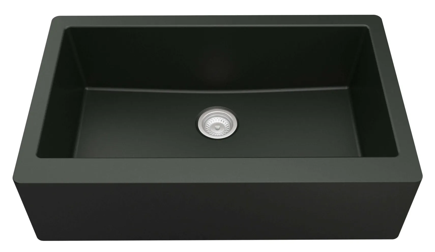 Karran 34" Quartz Composite Farmhouse Sink, Black, QA-740-BL-PK1
