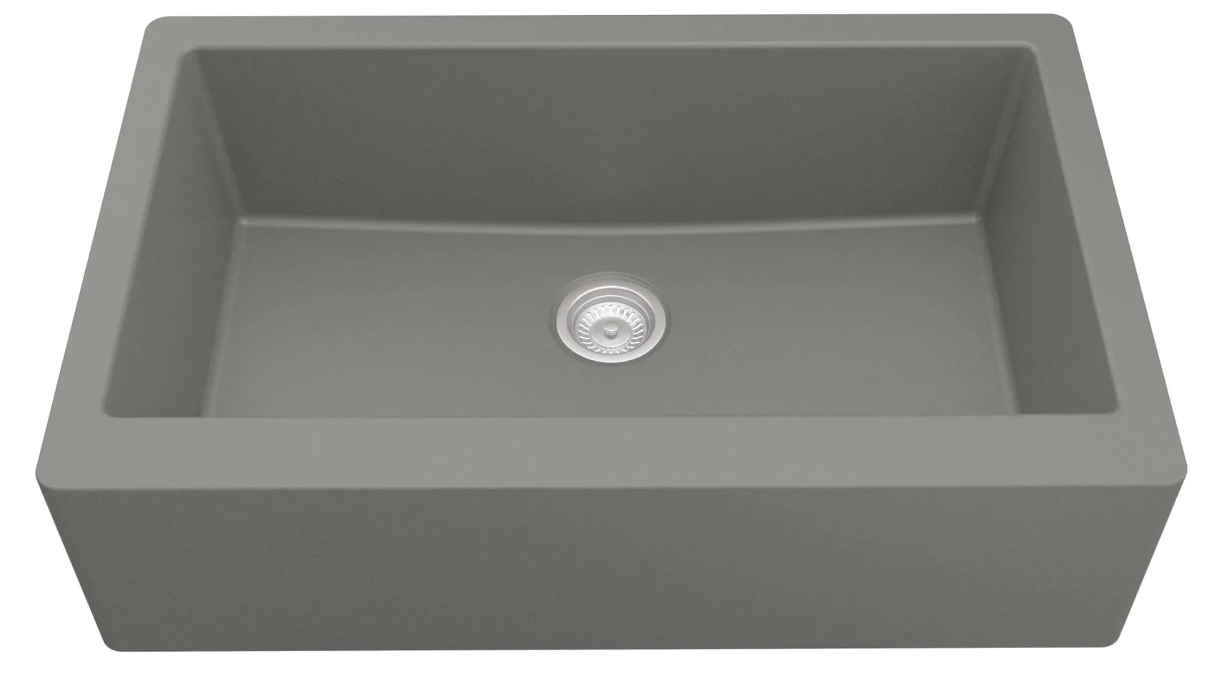 Karran 34" Quartz Composite Farmhouse Sink, Grey, QA-740-GR