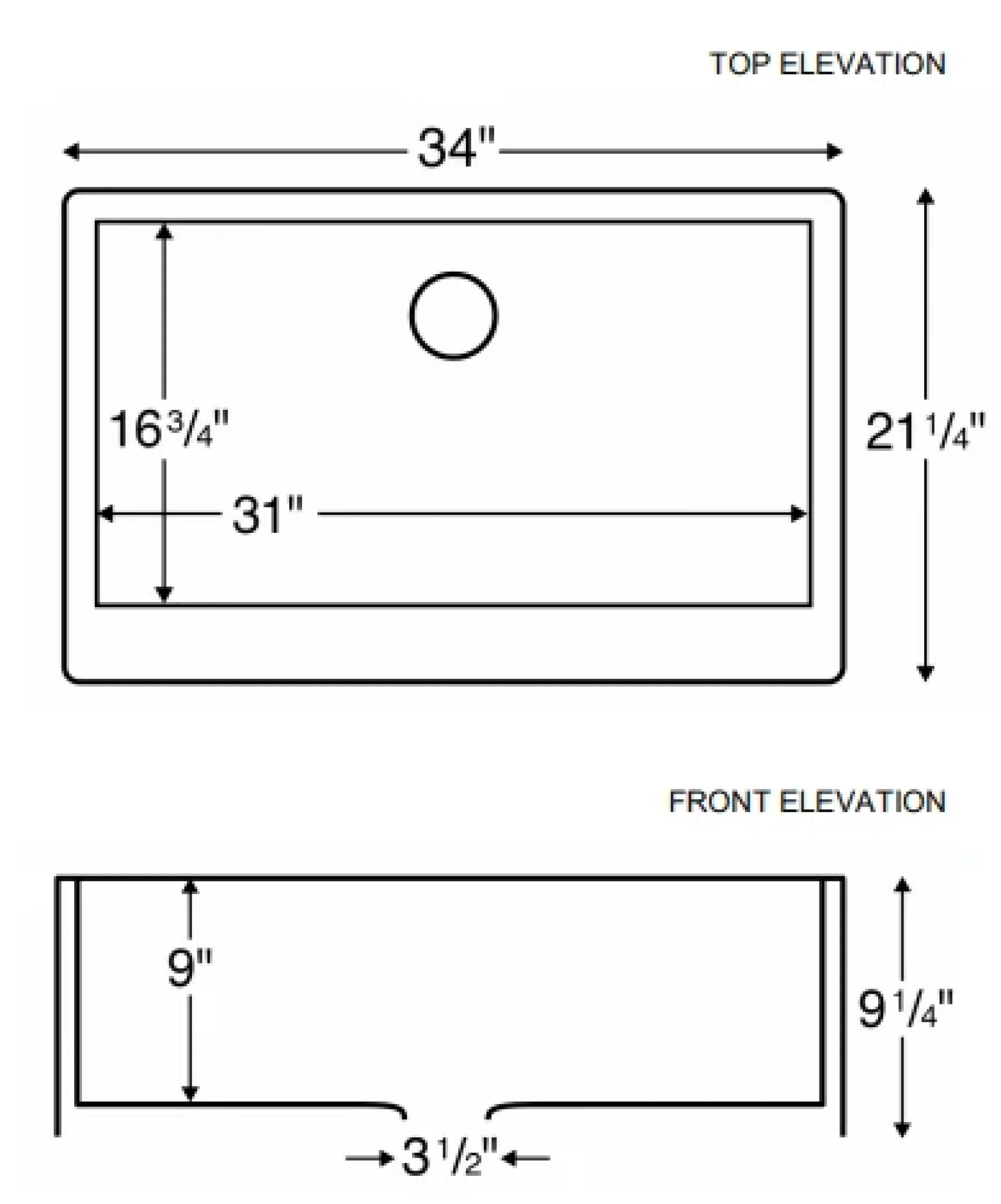 Karran 34" Quartz Composite Farmhouse Sink, Grey, QA-740-GR