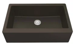 Karran 34" Quartz Composite Farmhouse Sink, Brown, QA-740-BR-PK1