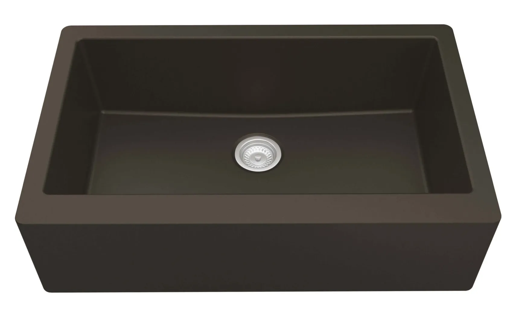 Karran 34" Quartz Composite Farmhouse Sink, Brown, QA-740-BR-PK1