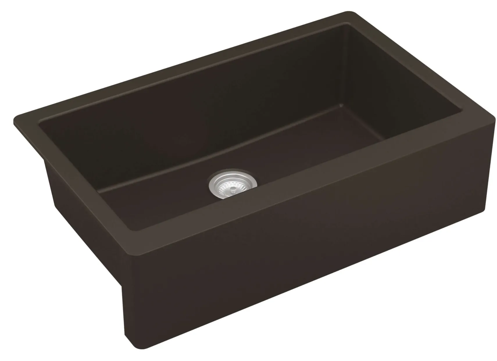 Karran 34" Quartz Composite Farmhouse Sink, Brown, QA-740-BR-PK1