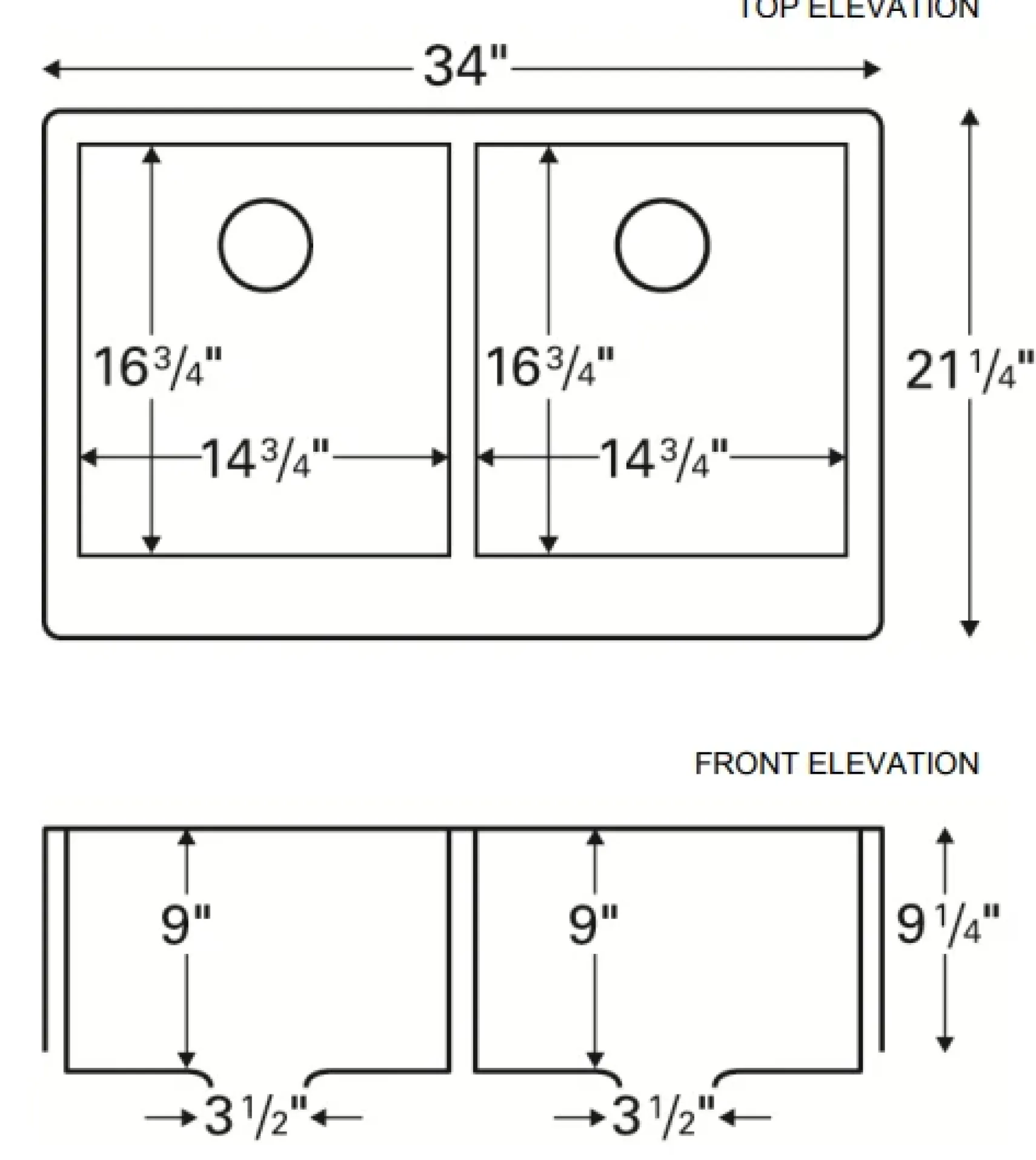 Karran 34" Quartz Composite Farmhouse Sink, 50/50 Double Bowl, Grey, QA-750-GR-PK1