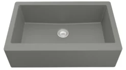 Karran 34" Quartz Composite Farmhouse Sink, Grey, QA-740-GR-PK1