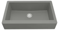 Karran 34" Quartz Composite Retrofit Farmhouse Sink, Grey, QAR-740-GR