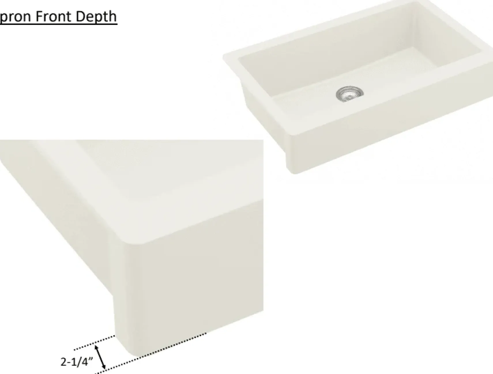 Karran 34" Quartz Composite Retrofit Farmhouse Sink, Grey, QAR-740-GR