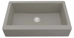 Karran 34" Quartz Composite Retrofit Farmhouse Sink, Concrete, QAR-740-CN-PK1