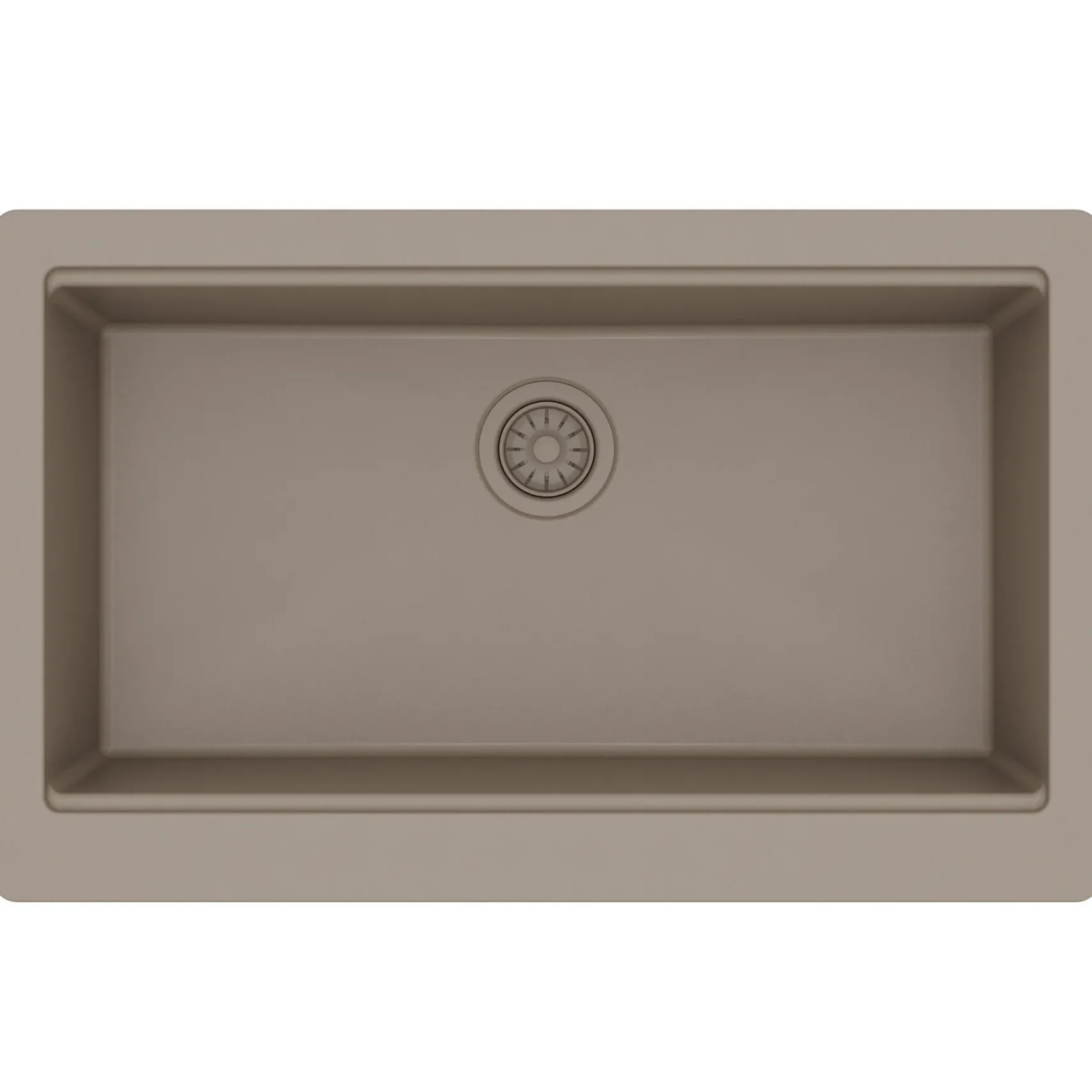 Karran 34" Quartz Composite Retrofit Workstation Farmhouse Sink, Concrete, QARWS-740-CN-PK2