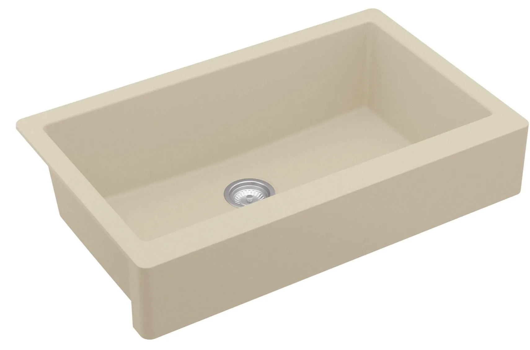 Karran 34" Quartz Composite Retrofit Farmhouse Sink, Bisque, QAR-740-BI
