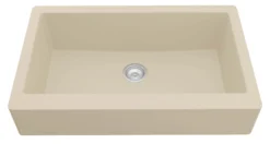 Karran 34" Quartz Composite Retrofit Farmhouse Sink, Bisque, QAR-740-BI-PK1