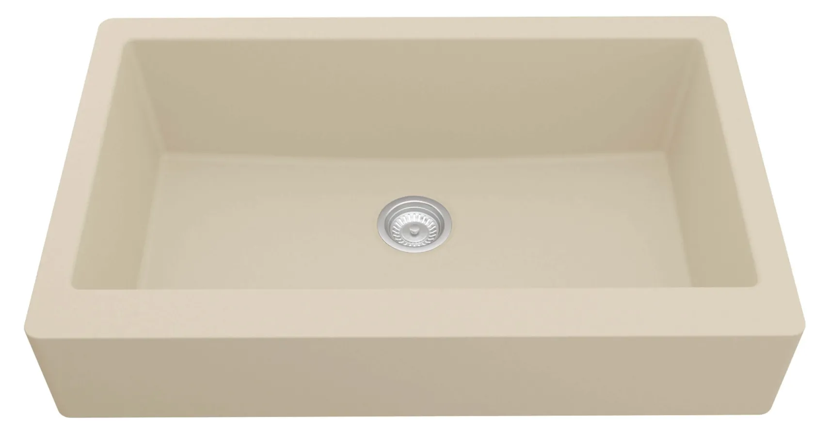Karran 34" Quartz Composite Retrofit Farmhouse Sink, Bisque, QAR-740-BI-PK1