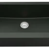 Karran 34" Quartz Composite Retrofit Farmhouse Sink, Black, QAR-740-BL-PK1