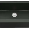 Karran 34" Quartz Composite Retrofit Farmhouse Sink, Black, QAR-740-BL