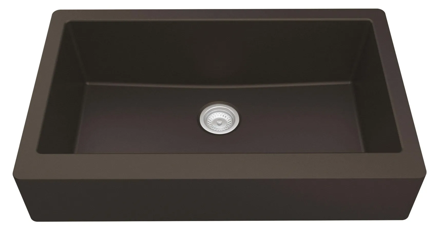 Karran 34" Quartz Composite Retrofit Farmhouse Sink, Brown, QAR-740-BR