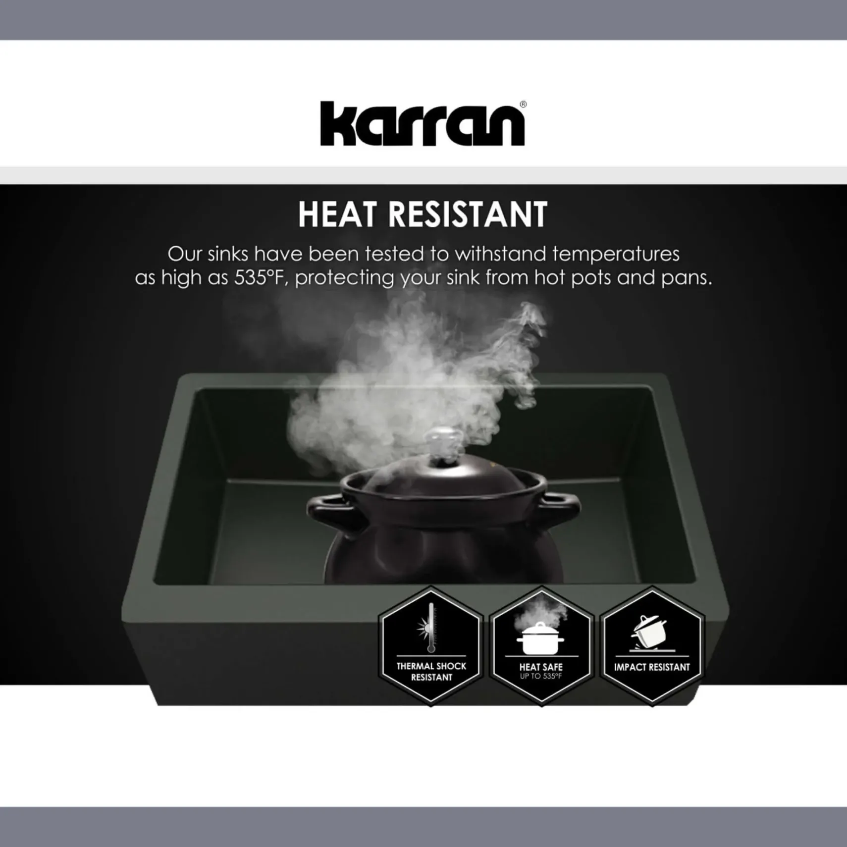 Karran 34" Quartz Composite Retrofit Farmhouse Sink, 60/40 Double Bowl, Bisque, QAR-760-BI-PK1