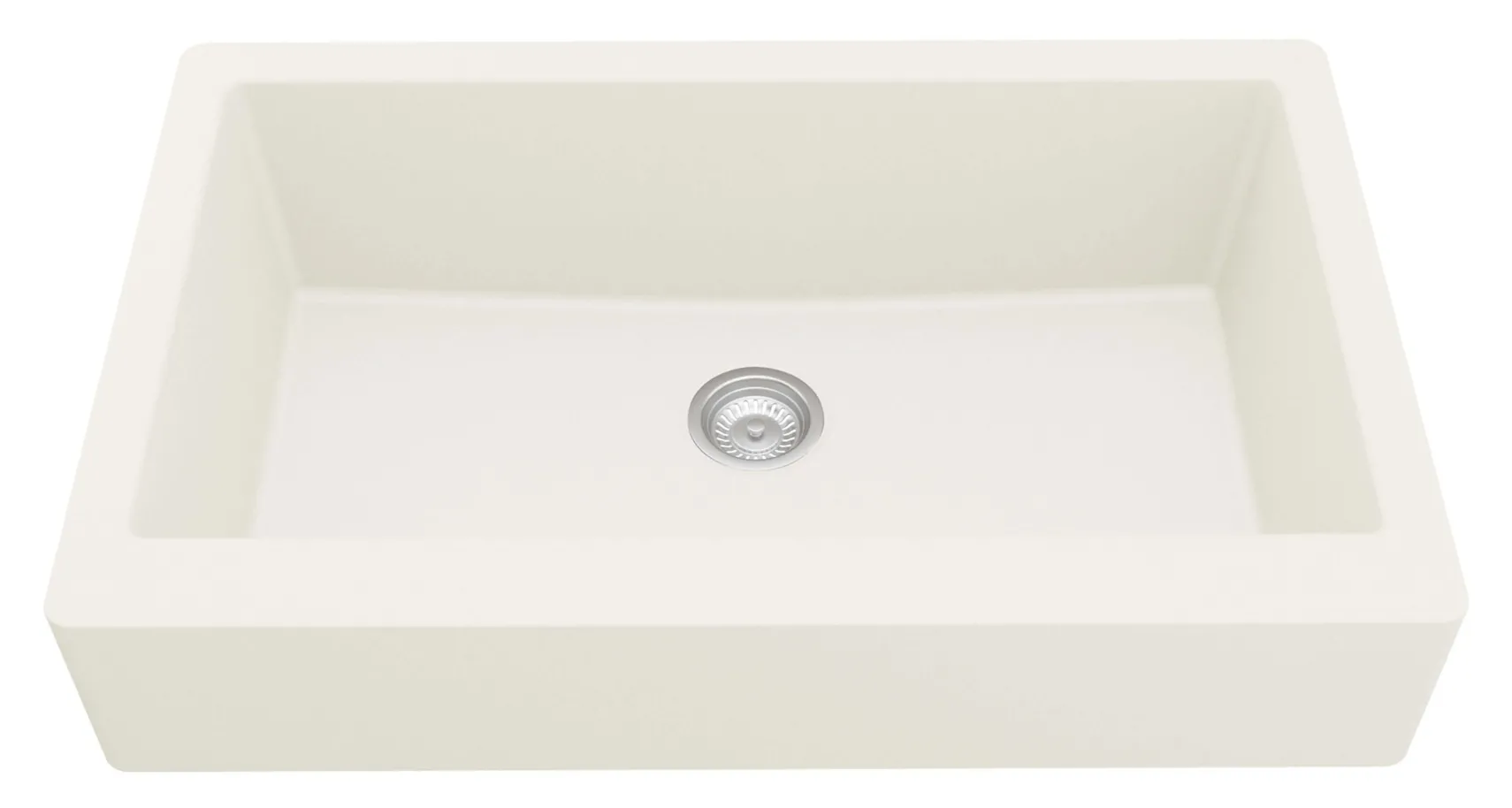 Karran 34" Quartz Composite Retrofit Farmhouse Sink, White, QAR-740-WH-PK1