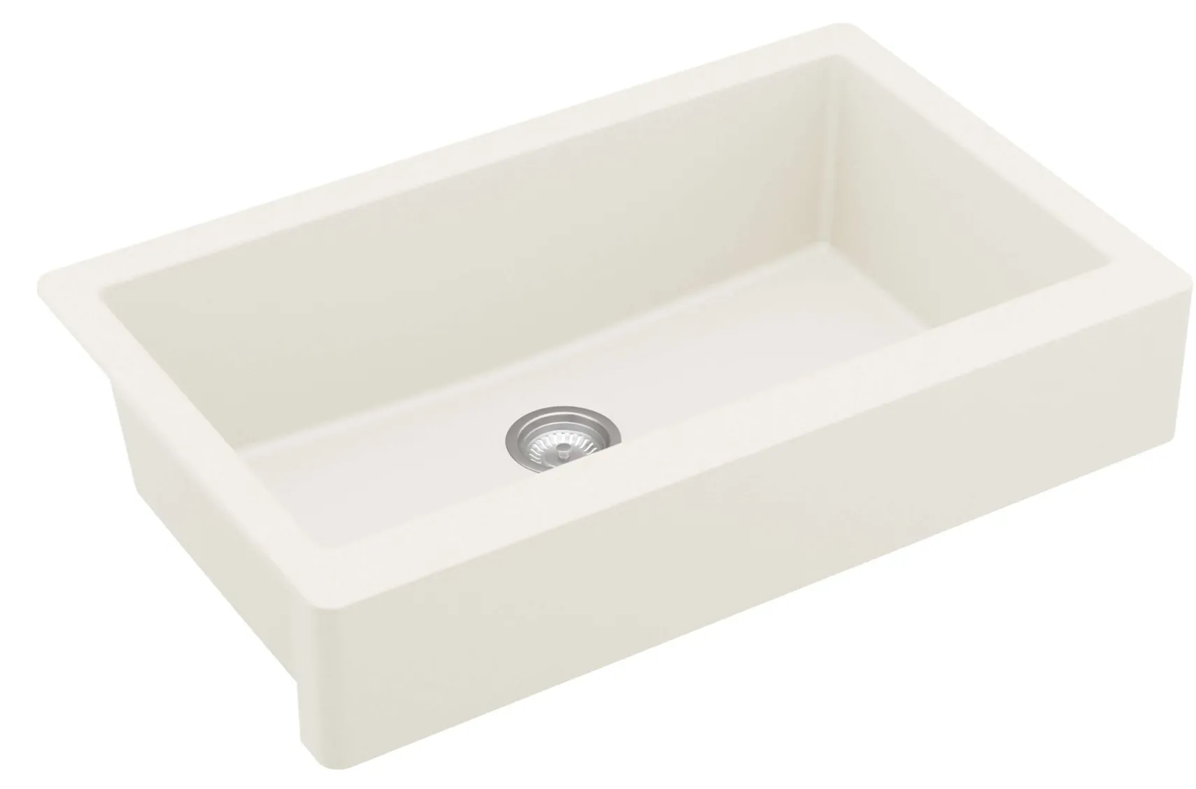 Karran 34" Quartz Composite Retrofit Farmhouse Sink, White, QAR-740-WH-PK1