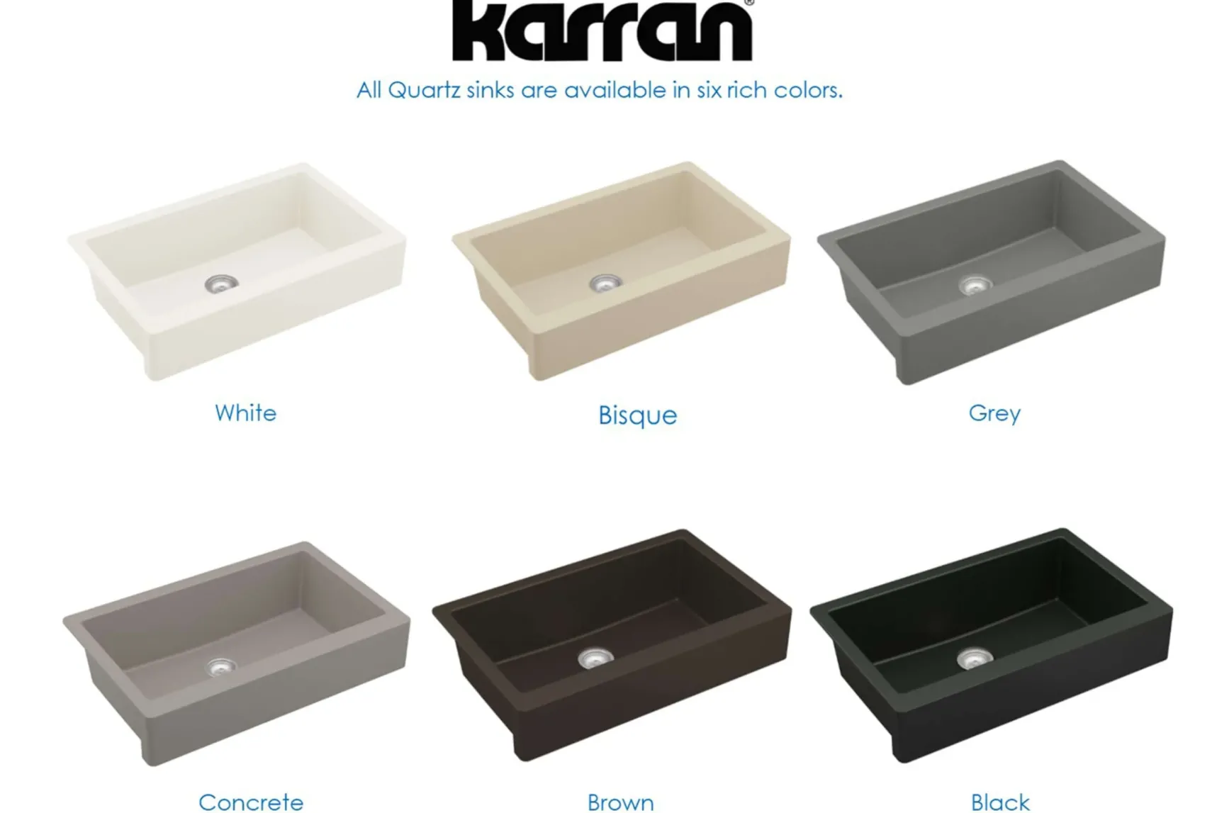 Karran 34" Quartz Composite Retrofit Farmhouse Sink, White, QAR-740-WH-PK1