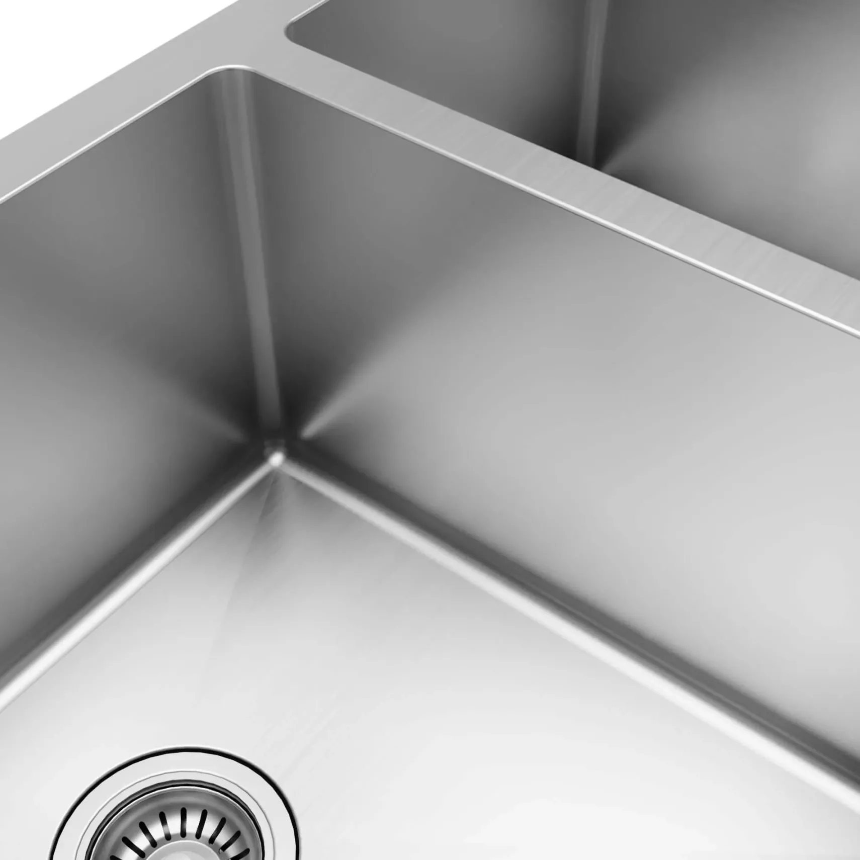 Karran 33" Stainless Steel Farmhouse Sink with Accessories, 60/40 Double Bowl, 16 Gauge, EL-86-PK1