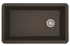 Karran 32" Undermount Quartz Composite Kitchen Sink, Brown, QU-670-BR-PK1