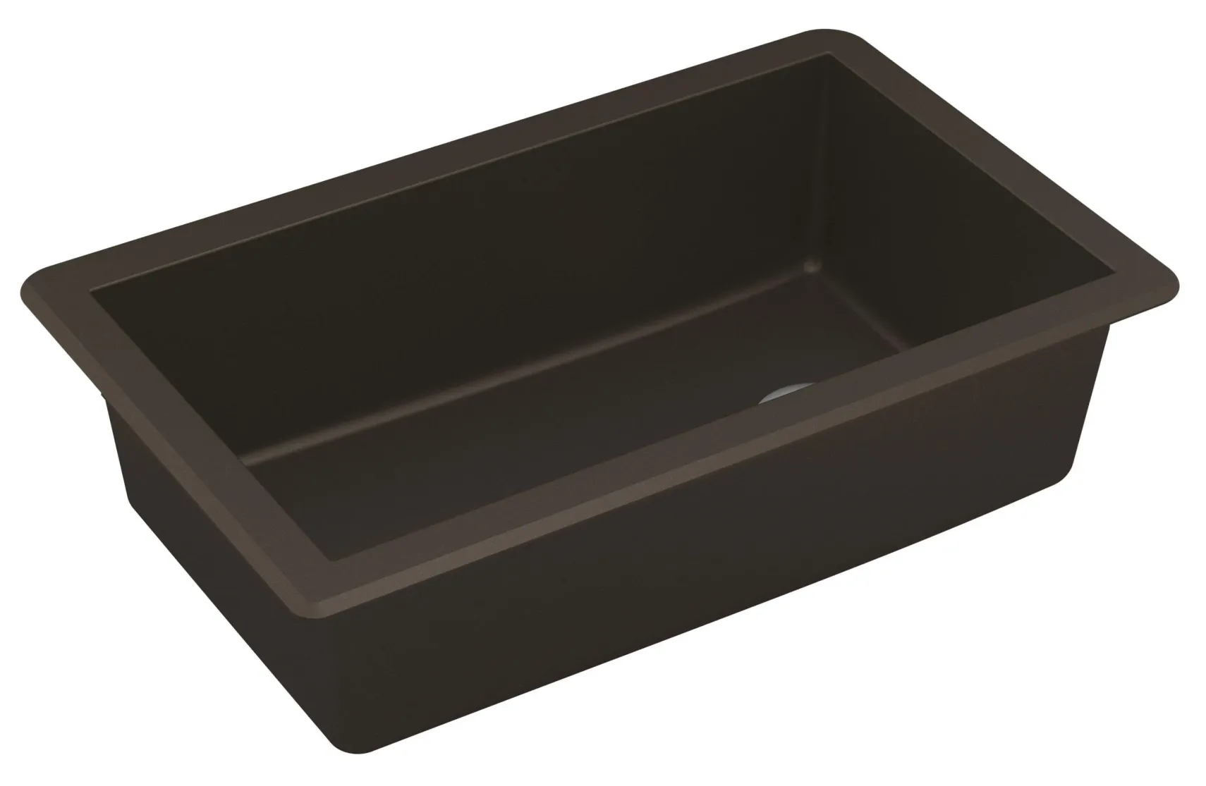 Karran 32" Undermount Quartz Composite Kitchen Sink, Brown, QU-670-BR-PK1