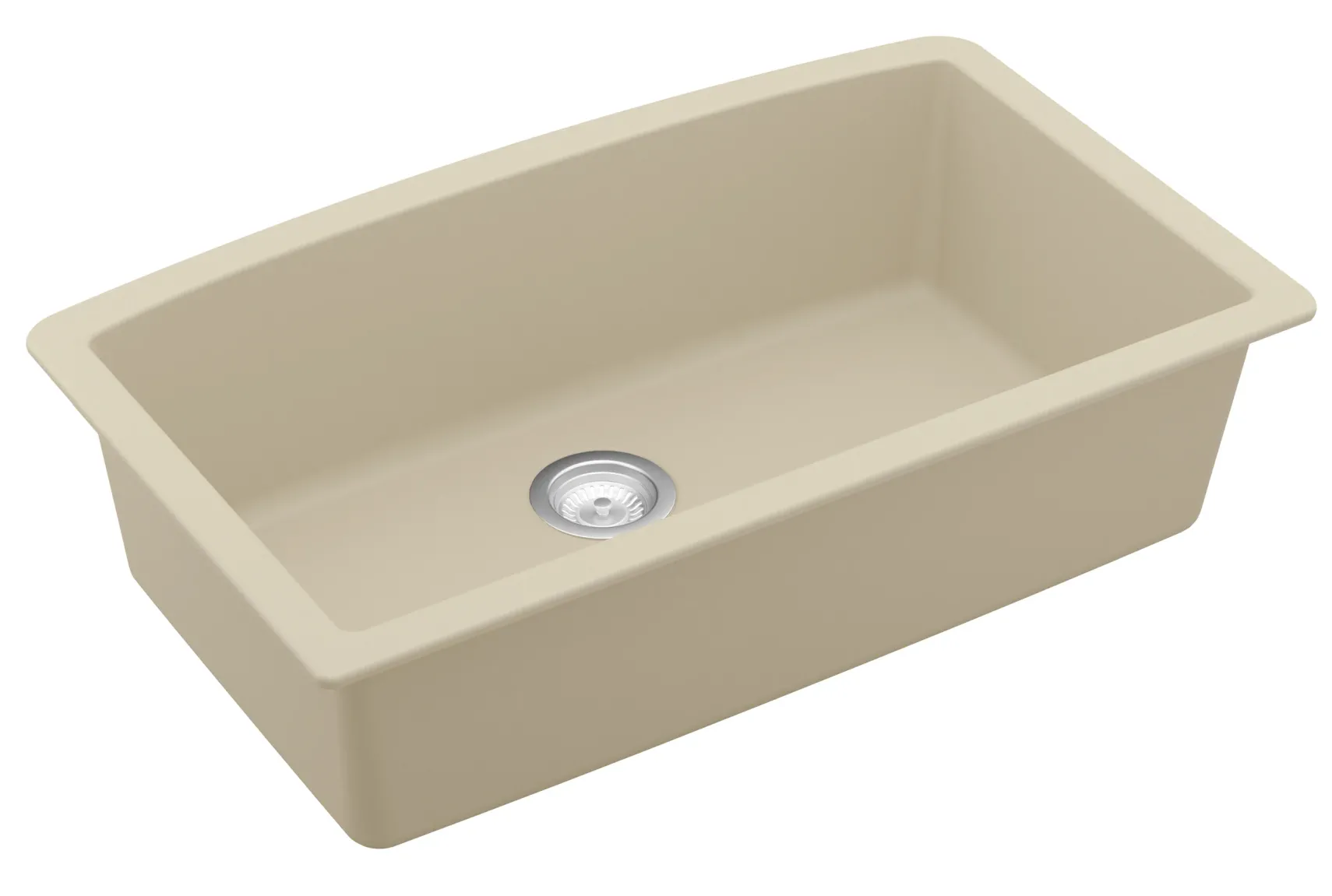 Karran 33" Undermount Quartz Composite Kitchen Sink, Bisque, QU-712-BI