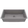Karran 32" Undermount Quartz Composite Kitchen Sink, Grey, QU-812-GR