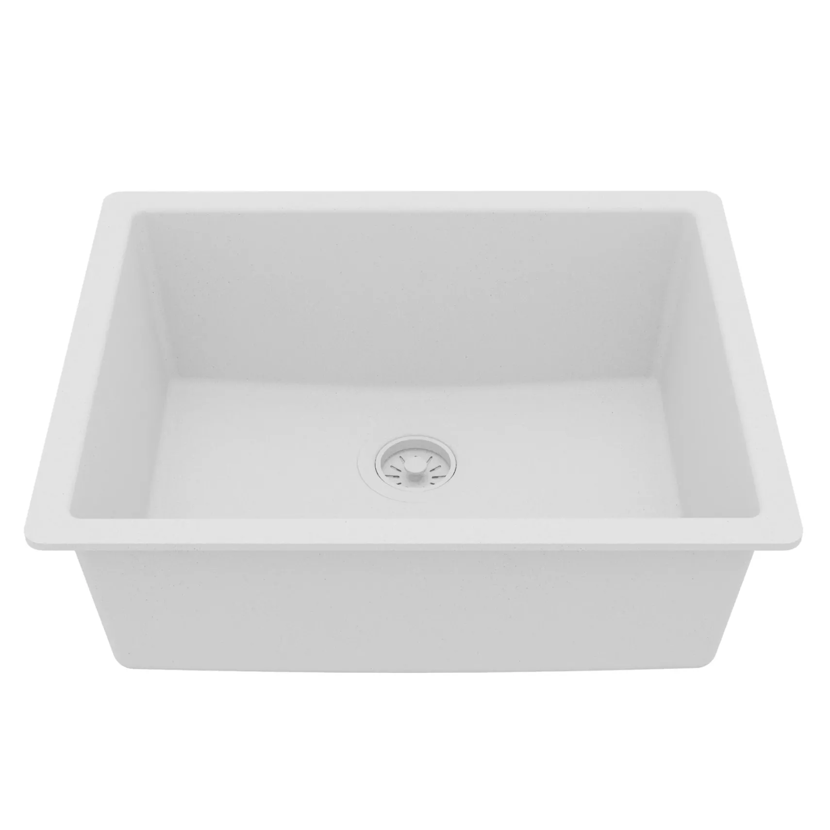 Karran 24" Undermount Quartz Composite Kitchen Sink, White, QU-820-WH