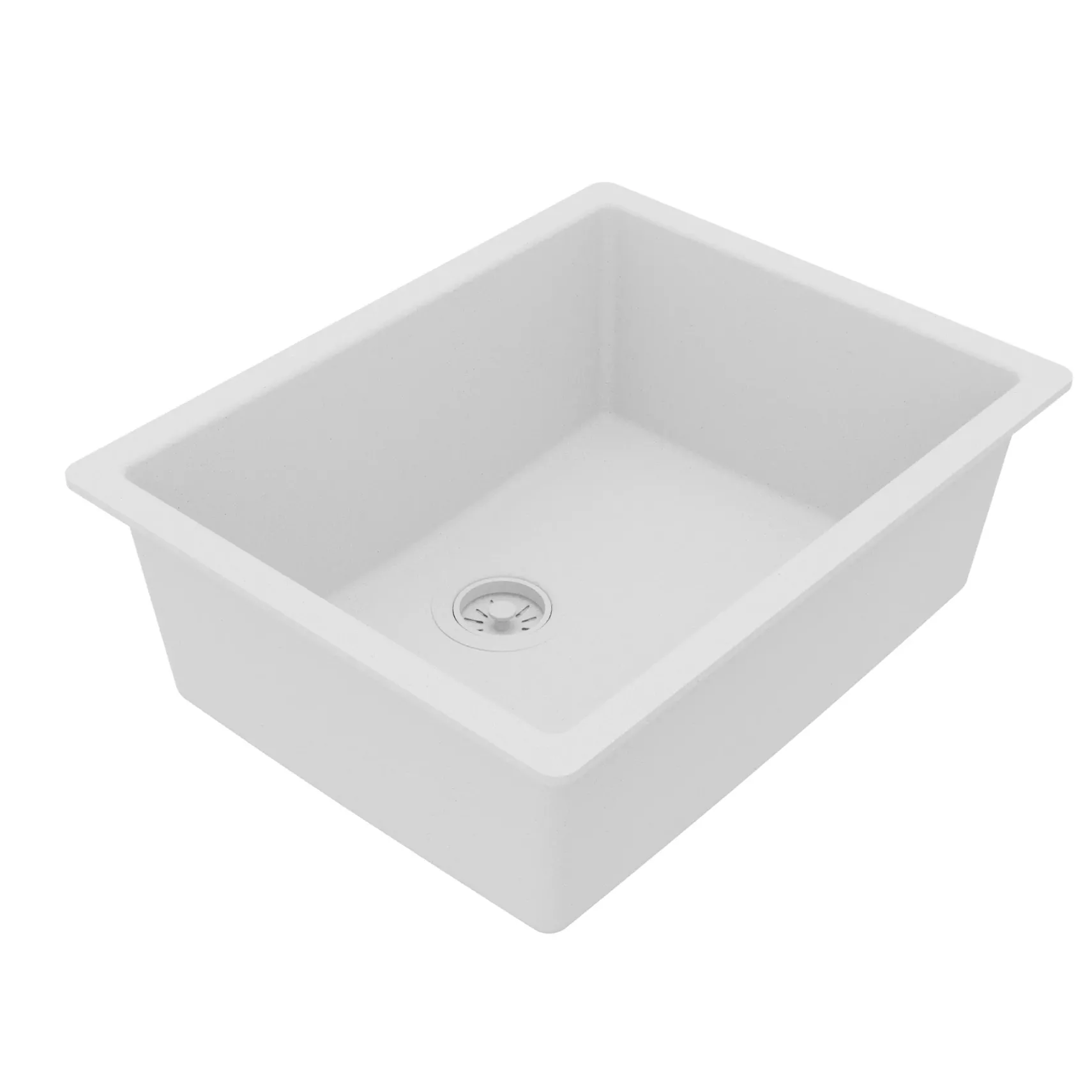 Karran 24" Undermount Quartz Composite Kitchen Sink, White, QU-820-WH