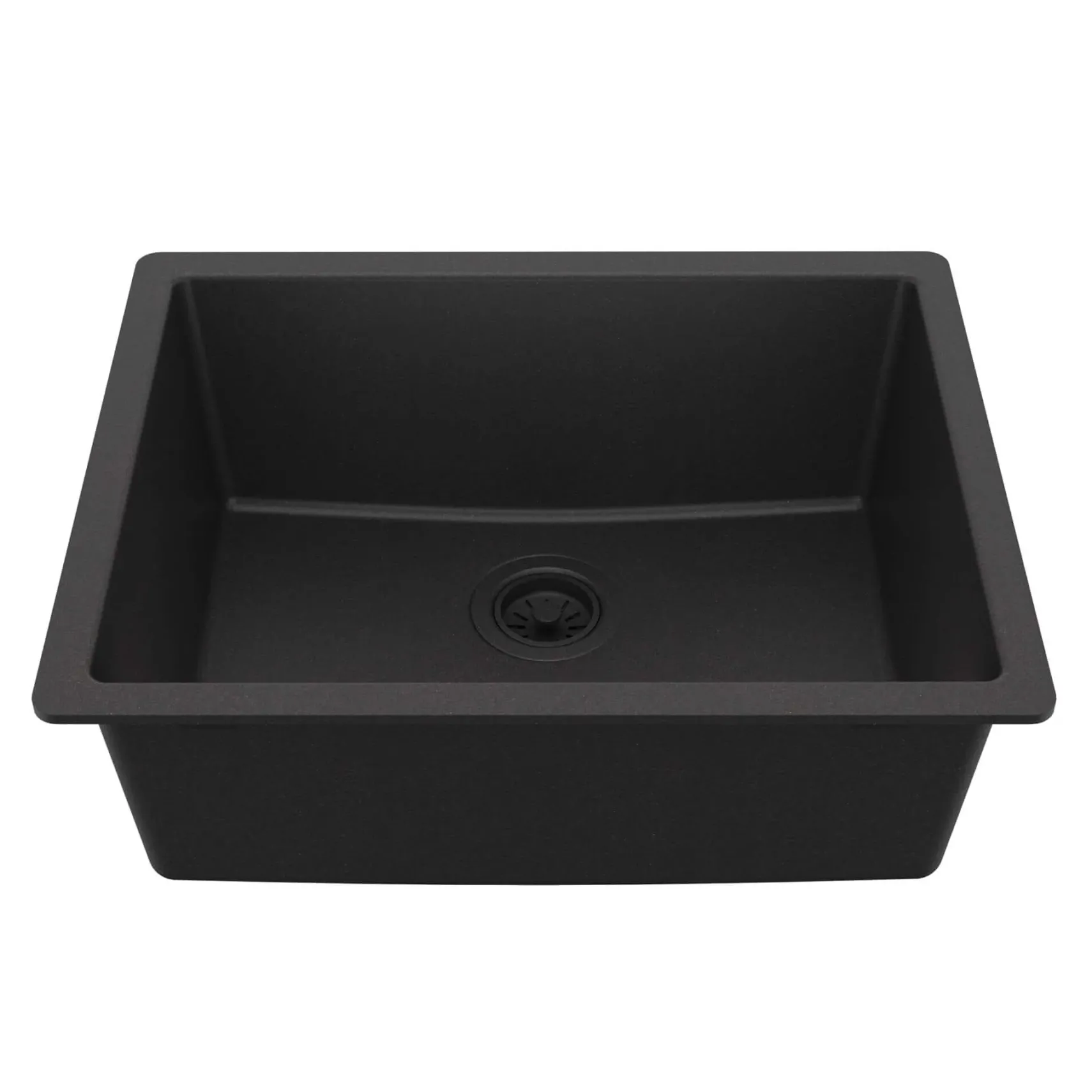 Karran 24" Undermount Quartz Composite Kitchen Sink, Black, QU-820-BL
