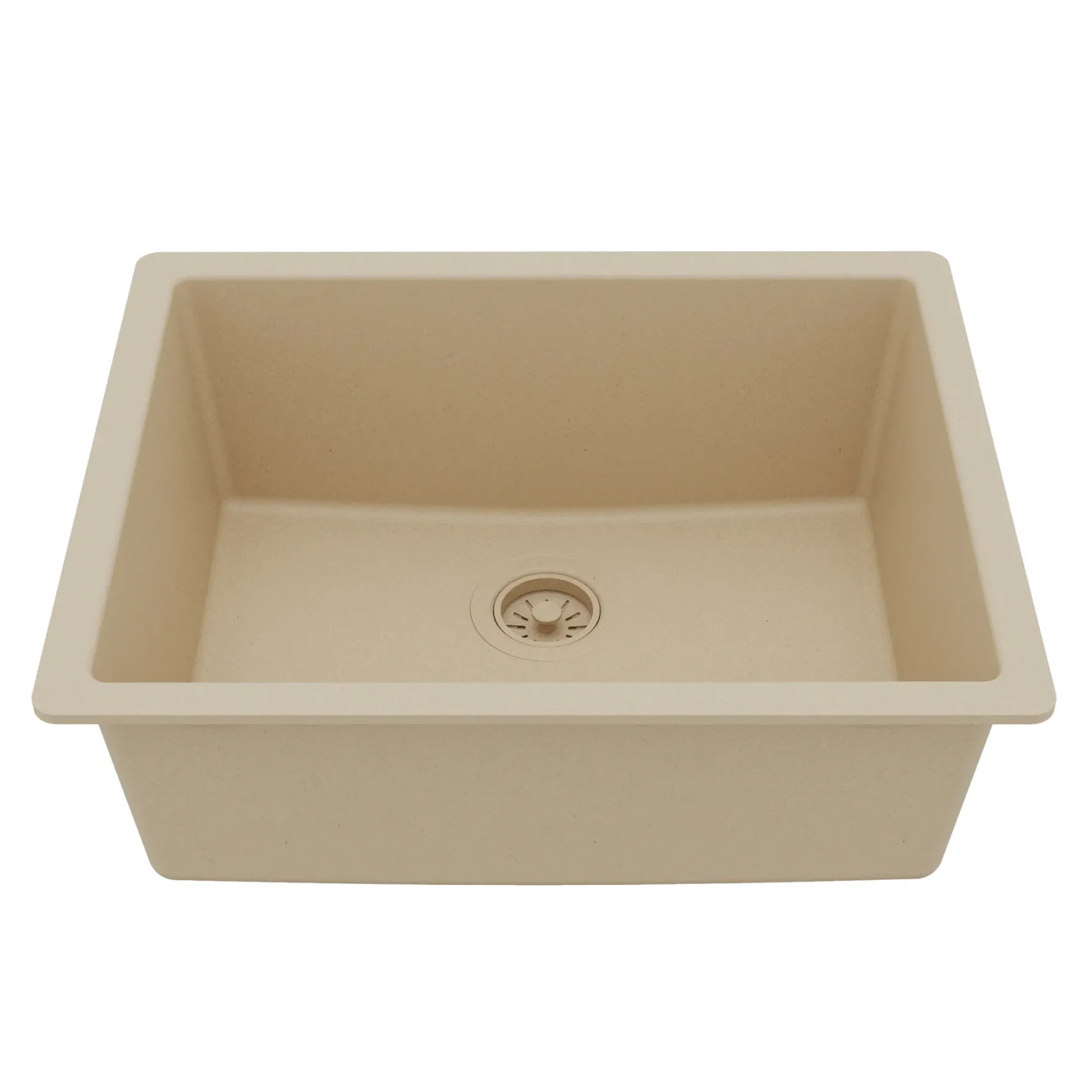 Karran 24" Undermount Quartz Composite Kitchen Sink, Bisque, QU-820-BI