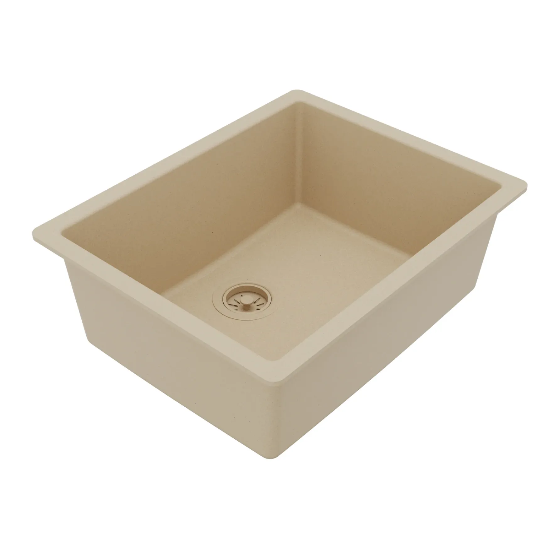 Karran 24" Undermount Quartz Composite Kitchen Sink, Bisque, QU-820-BI