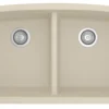 Karran 33" Undermount Quartz Composite Kitchen Sink, 50/50 Double Bowl, Bisque, QU-710-BI